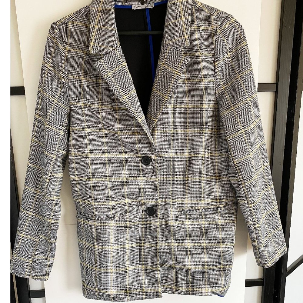 DEX -BLAZER/JACKET - US SIZE SMALL - GREY,BLUE,YELLOW Color mix